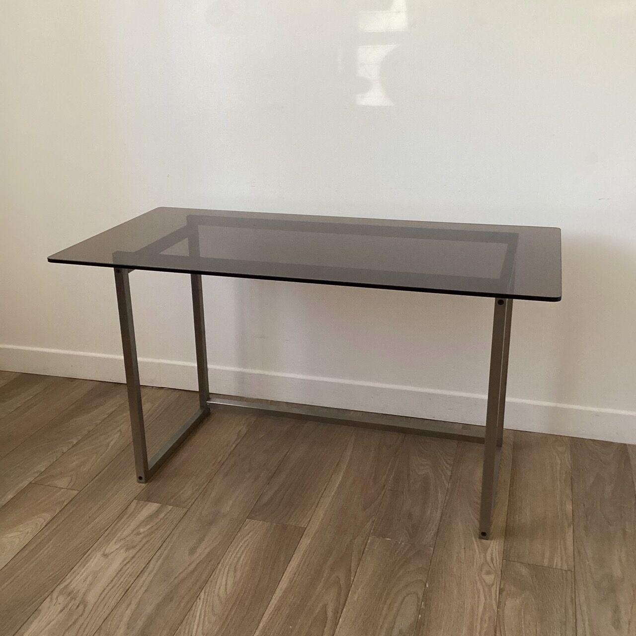 Metal and glass design desk