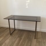 Metal and glass design desk