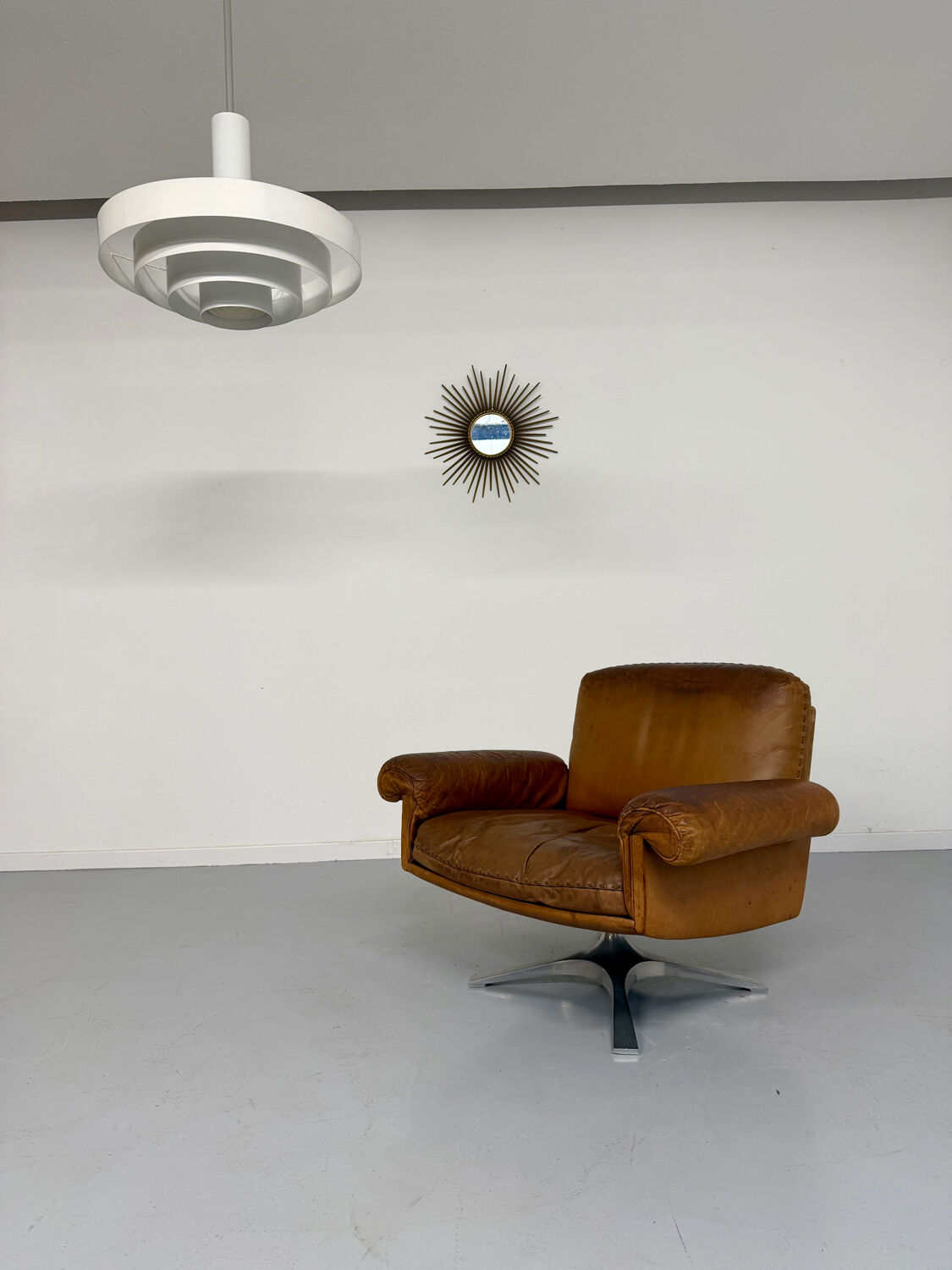 Vintage DE SEDE DS-31 brown leather armchair from the 1970s