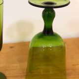 Duo de grands vases en forme de verre