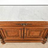 Buffet, commode en loupe d’amboine et palissandre, style Louis XVI – 2ème partie du XIXème
