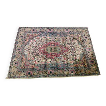 Persian wool and silk rug