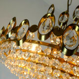 Mid century chandelier Palwa crystal glass