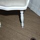 Fauteuil romantique rénové – Chêne massif, blanc satiné & lin naturel