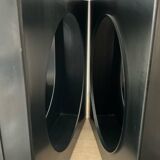 Pair of vintage 1970s vinyl record racks