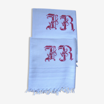 Honeycomb towels "i r"