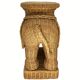 Rattan bamboo wicker elephant pedestal or side table, 1970s