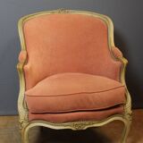 Pair of Louis XV Style Bergeres in Painted Beech Circa 1900
