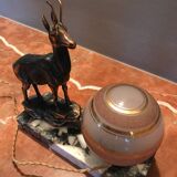 Very pretty art deco chamois table lamp