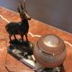 Very pretty art deco chamois table lamp
