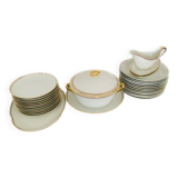 L.Lourioux porcelain service in Foëcy (French craftsmanship) 29 pieces