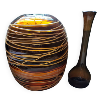 Murano vase and soliflore set