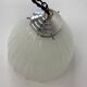 Paire d’anciennes suspensions art-deco en opaline XL