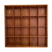Scandinavian teak locker shelf