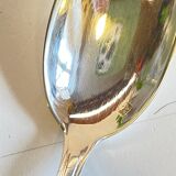 Vintage Silver-Plated Metal Egg Cup and Spoon for Birth