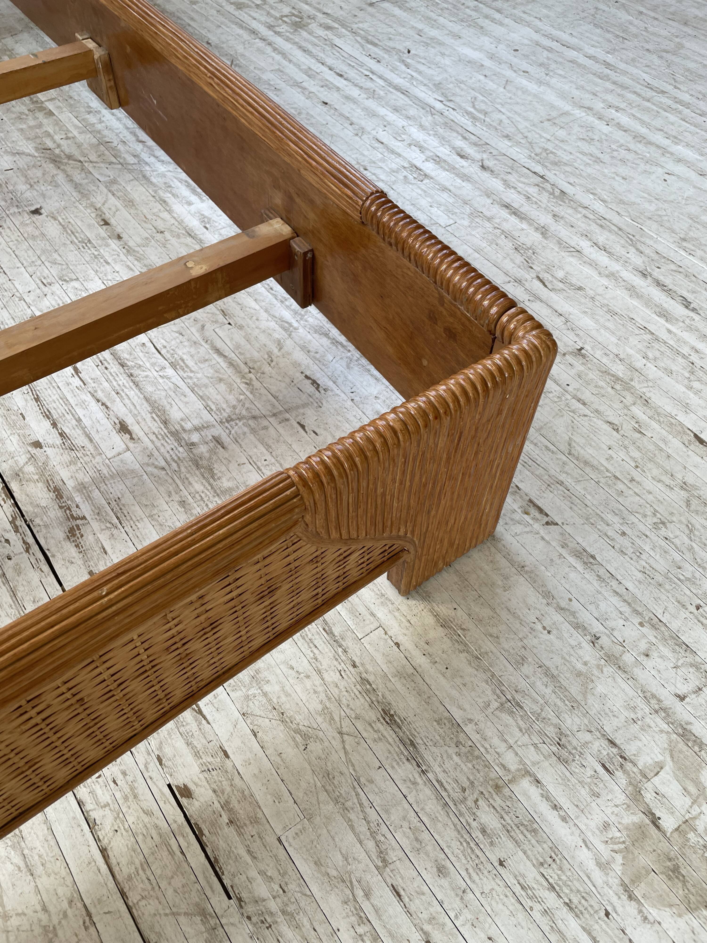 Bed 1 place "palm" wicker and rattan Vivai Del Sud