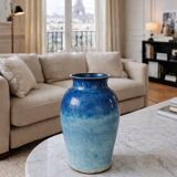 Accolay decorative vase, French ceramic 1960