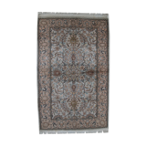 Vintage silk carpet Indian indo tabriz done hand 100x162cm 1950 s