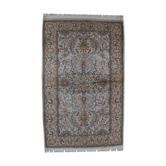 Vintage silk carpet Indian indo tabriz done hand 100x162cm 1950 s