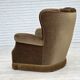 1960s, Danish relax armchair, dark green furniture velour, ash wood.