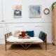 Vintage rattan bed from the 50s and 60s