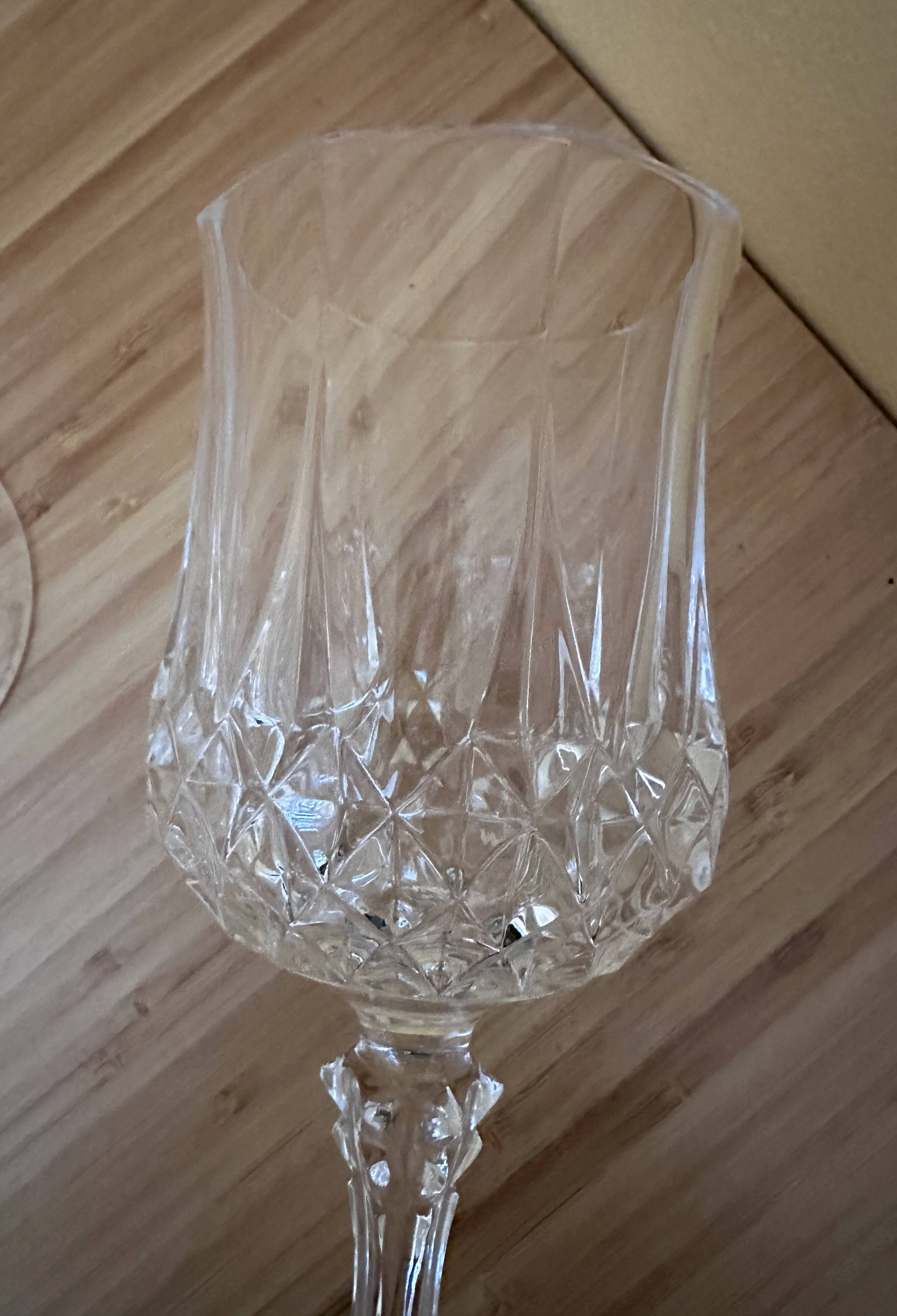 11 glasses 16 cl "Lonchamp" Cristal d'Arques Vintage