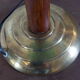 Living room lamp in gilded brass and wood 50s