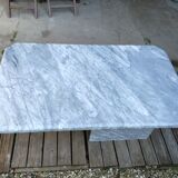 Table basse vintage en marbre travertin