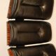 Fauteuil de bureau vintage en skaï et bois - 1970