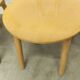 Set of 3 minimalist chairs in light wood, 1980s Italy