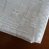 Embroidered tablecloth old Chinese décor pure cotton 230*155
