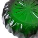 Vintage green moulded glass ashtray