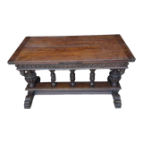 Antique oak table worked