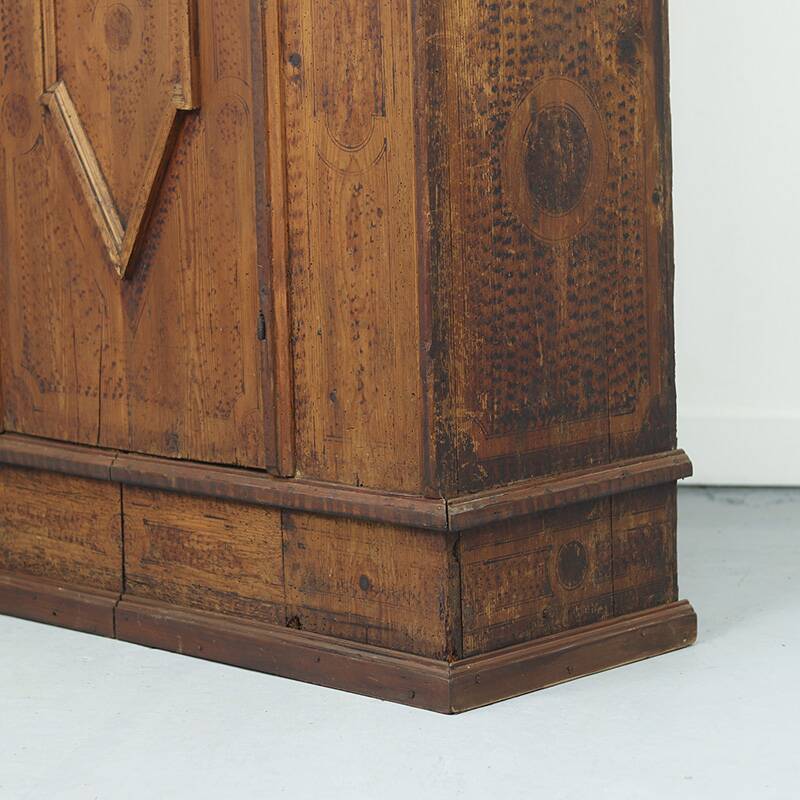 Painted Folk Art Bridal Cupboard