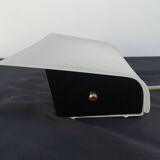 Applique blanche et noir en perplex vintage 1960