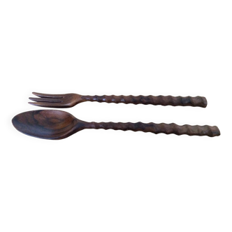 Wooden salad servers