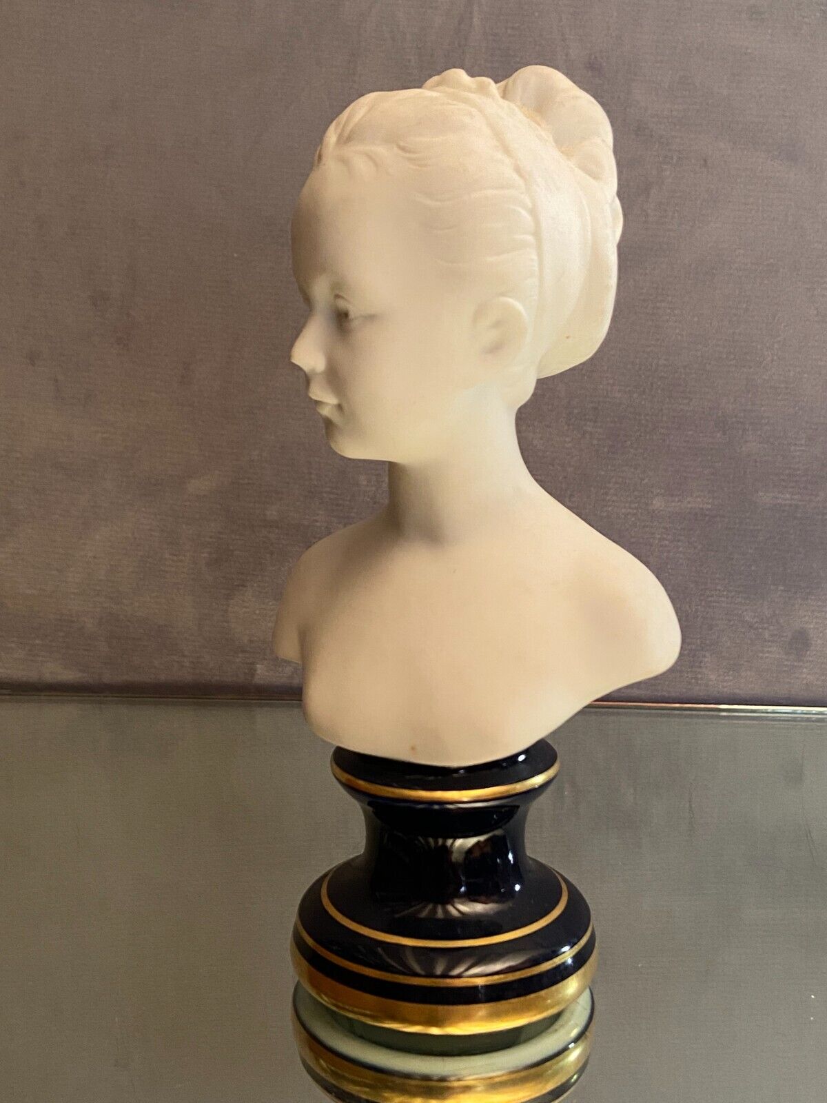 Bust of Louis Brongniart after Houdon in Limoges porcelain biscuit