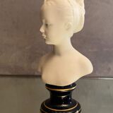 Bust of Louis Brongniart after Houdon in Limoges porcelain biscuit