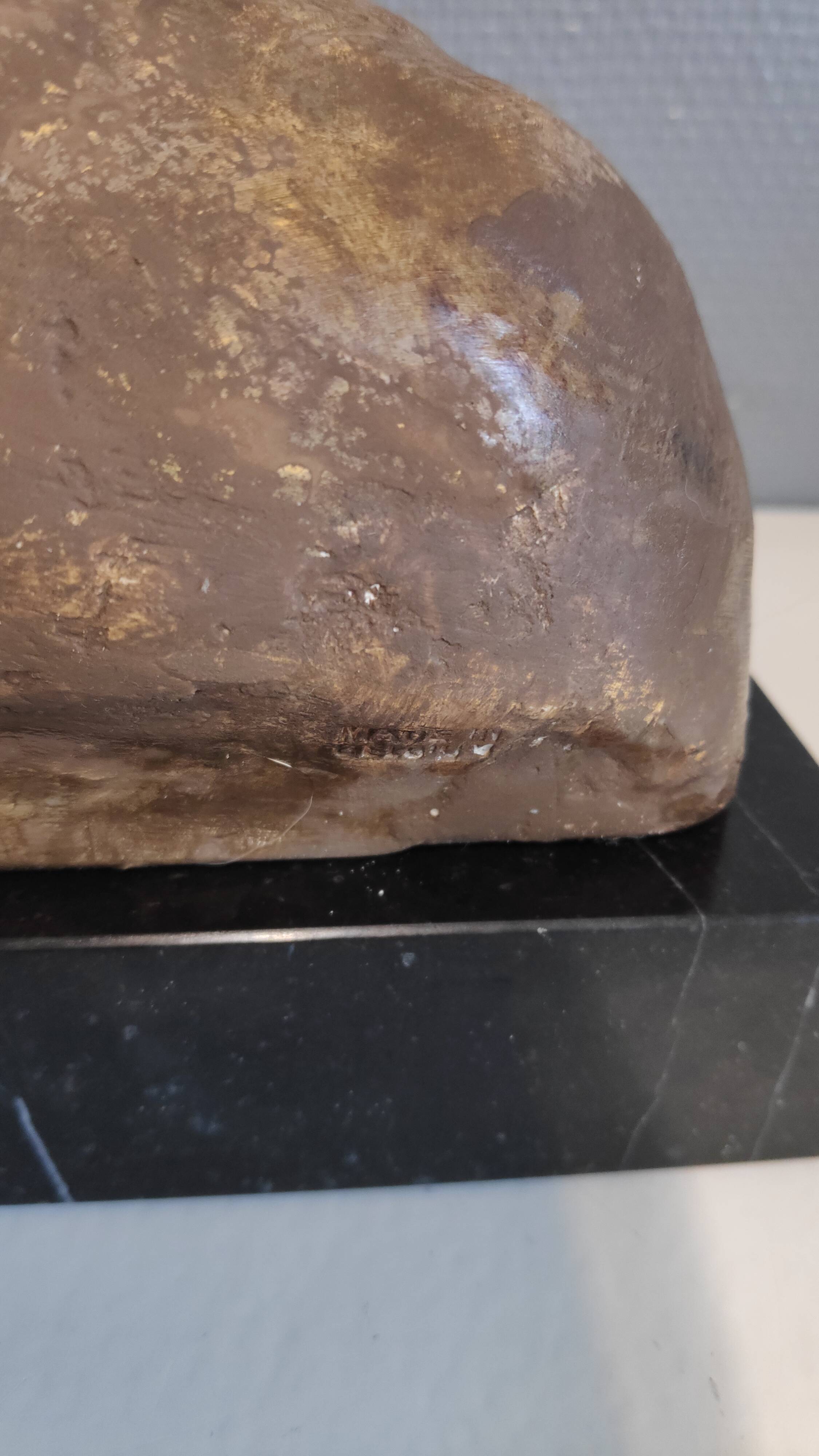 Bust of Mermoz in plaster by Giuseppe Carli (1915-1987)