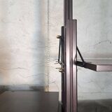 Libreria modulare terra altezza regolabile vintage anni 70, dadi in ottone