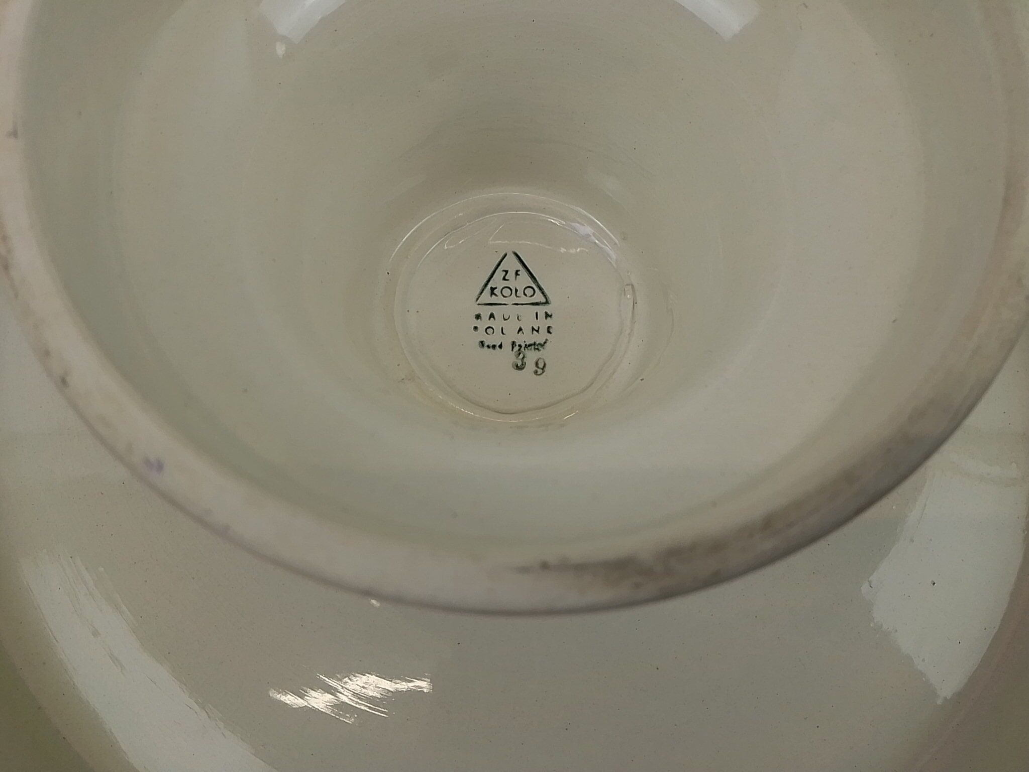 ZF Kolo vintage flower-decoding vintage pie dish