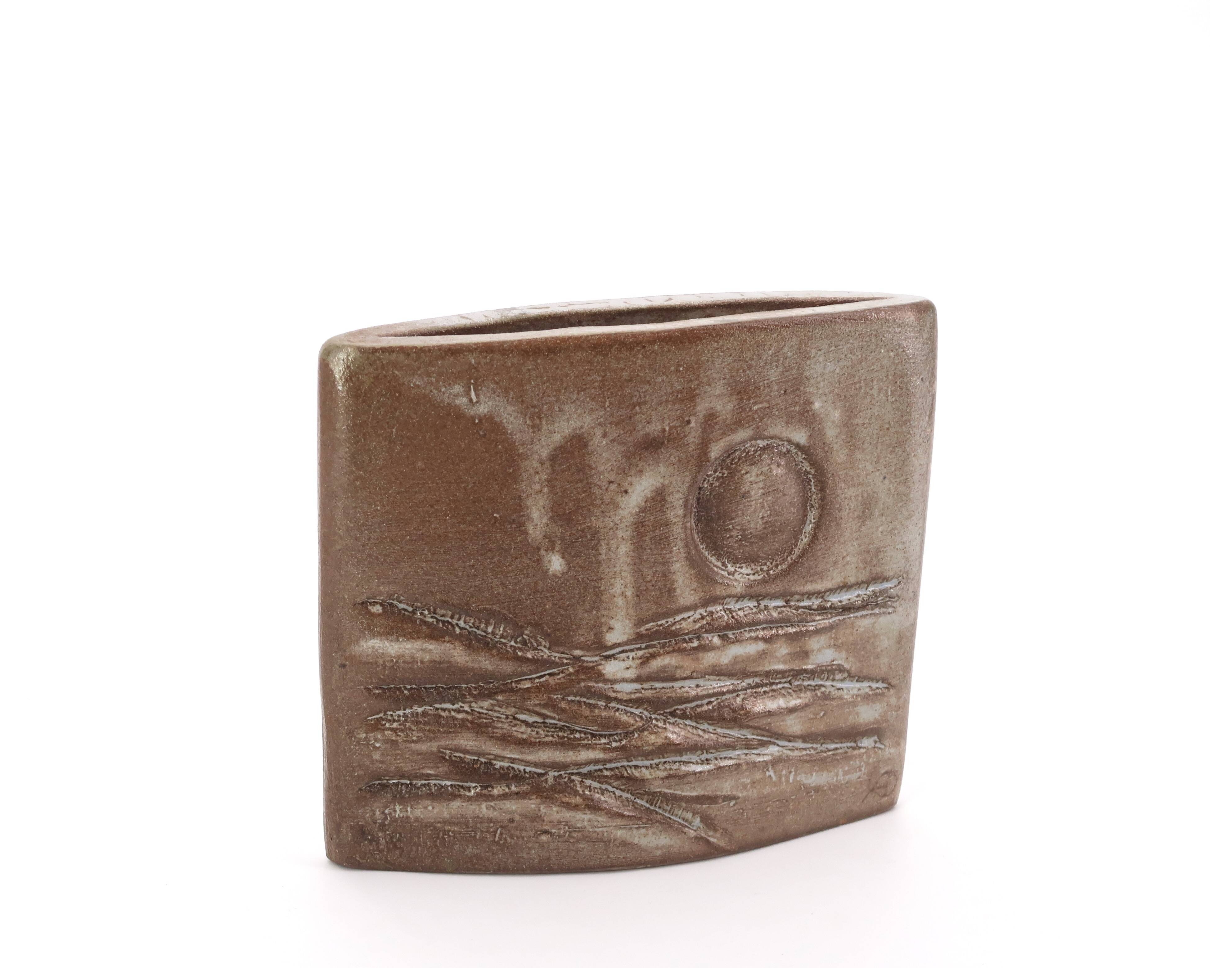 Landscape ceramic vase, 1970s