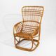 Rattan and woven cane armchair, 1960s