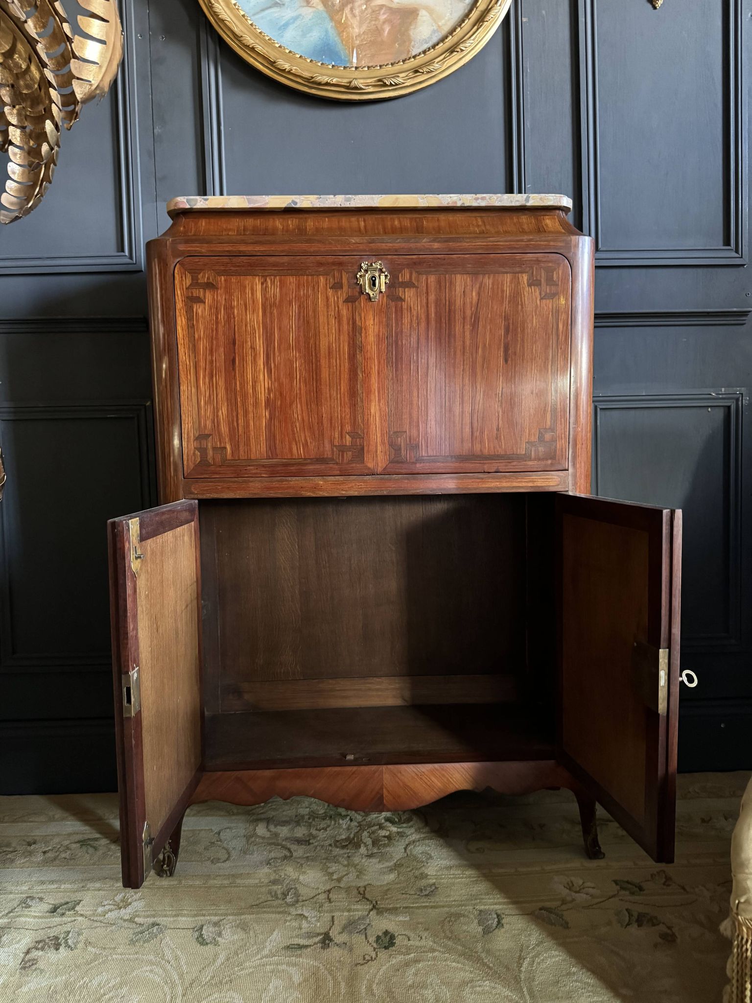Children's secretary stamped jansen in rosewood - 20th century