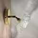 Vintage molded glass lampshade wall light