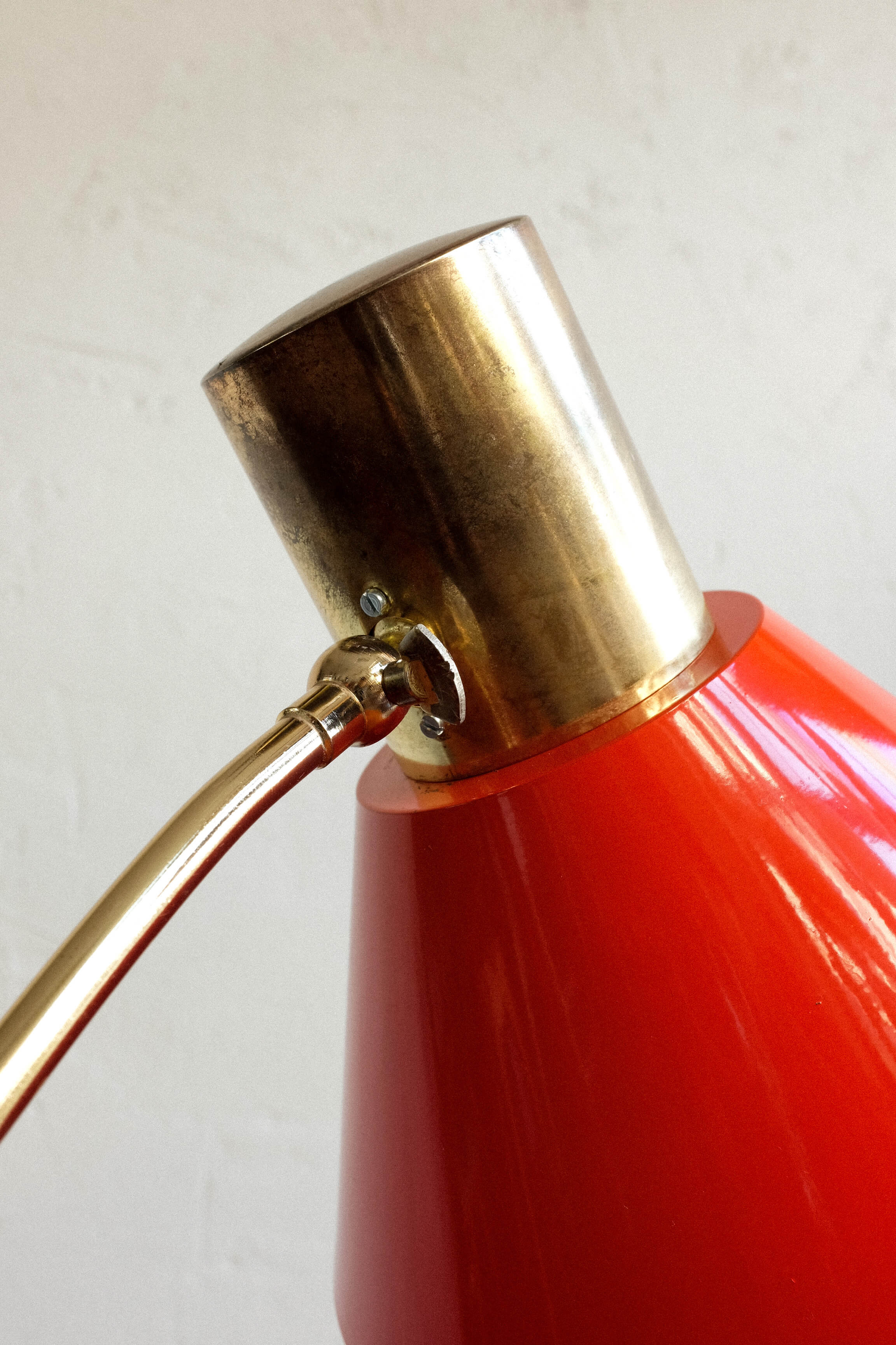 Vintage Red Table Lamp made by AKA Germany, 1960