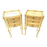 Pair of hand-painted Venetian bedside tables – baroque style