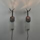 A pair of white “Skarabé” wall lamps by Stig Ahlström and Clas Kock for Ateljé Lyktan, Sweden, 1980s