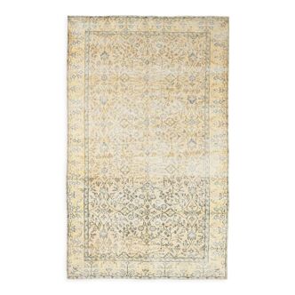 5x8 beige yellow tones turkish rug 247x152cm