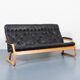Modern Danish patchwork leather sofa sculptural from the 1970s